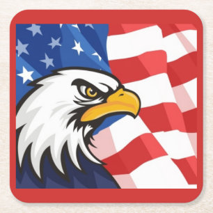 American Flag/Eagle Untersetzer Set