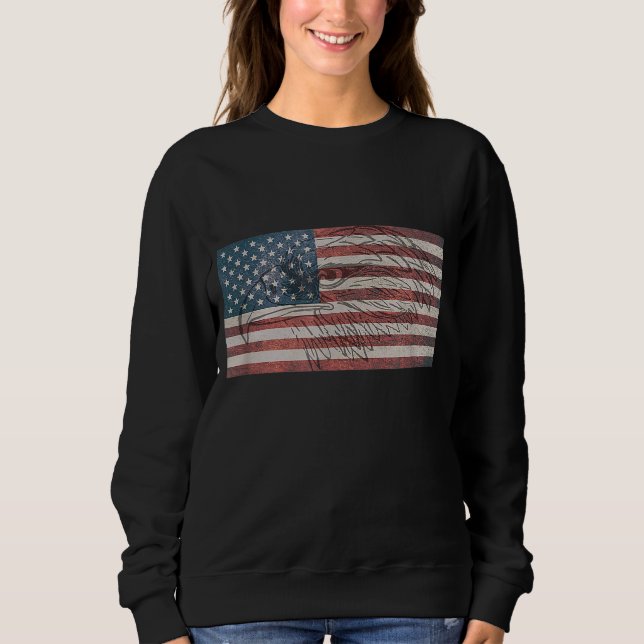 American Flag Eagle USA Sweatshirt (Vorderseite)