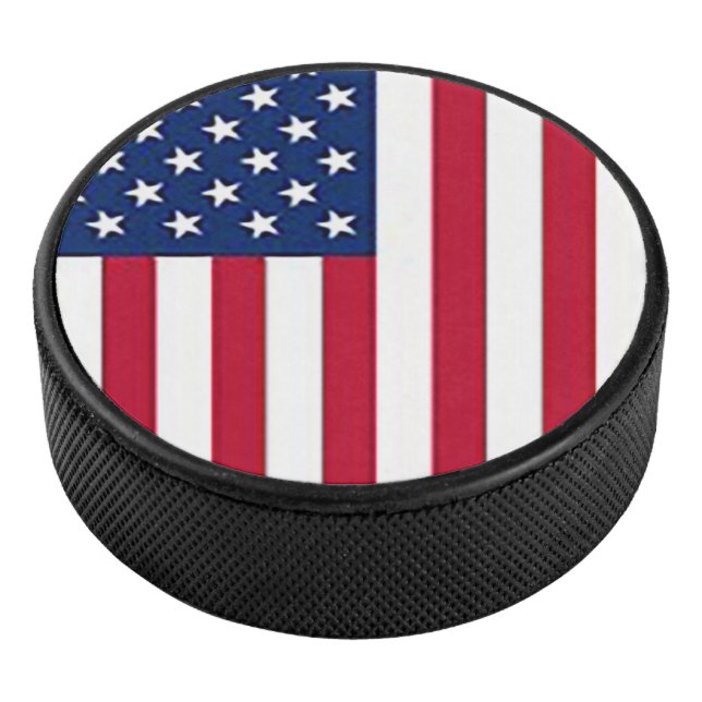 American flag eishockey puck (3/4)