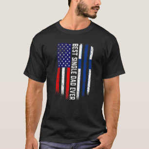 American Flag & Finland Flag Bester Single Vater j T-Shirt