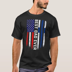 American Flag & Finland Flag Bester Vater aller Ze T-Shirt