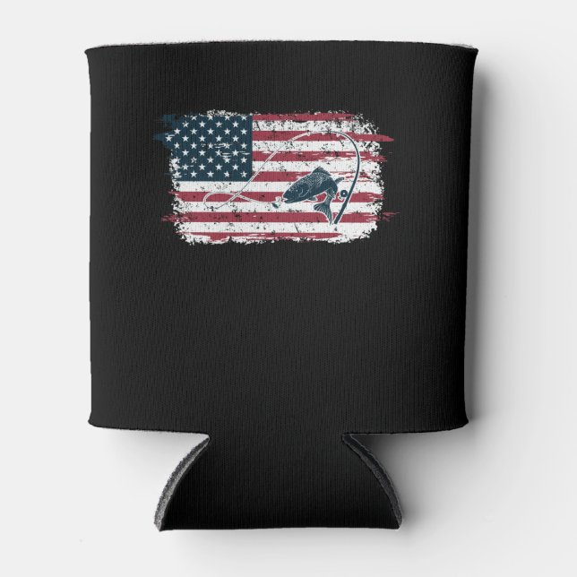 American Flag Fishing Dosenkühler (Vorderseite)