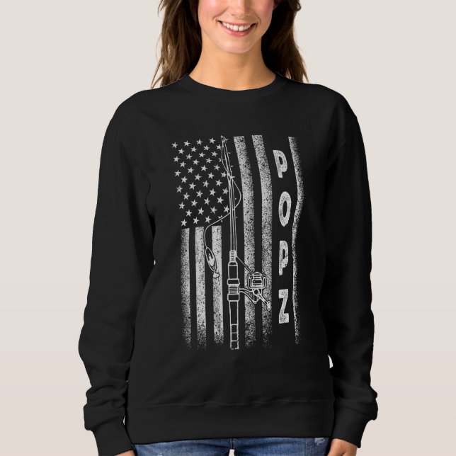 American Flag Fishing Popz Sweatshirt (Vorderseite)