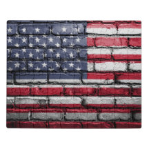 American Flag, Flag on Bricks Jigsaw Puzzle