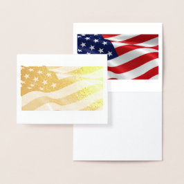 American Flag Foil Card Folienkarte