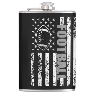 American Flag Football Patriotic Football Flachmann