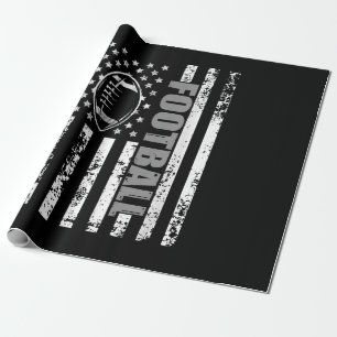 American Flag Football Patriotic Football Geschenkpapier