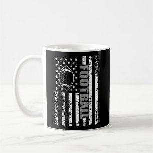 American Flag Football Patriotic Football Kaffeetasse