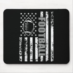 American Flag Football Patriotic Football Mousepad