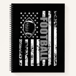 American Flag Football Patriotic Football Notizbuch