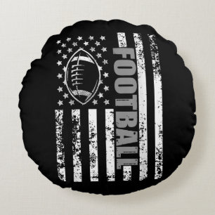 American Flag Football Patriotic Football Rundes Kissen