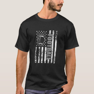 American Flag Football Patriotic Football T-Shirt