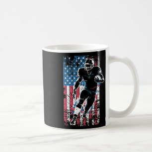 American Flag Football Player Patriotic Sports Des Kaffeetasse