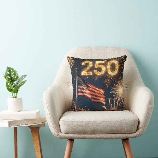 American Flag for 250th Birthday Party Kissen (Stuhl )