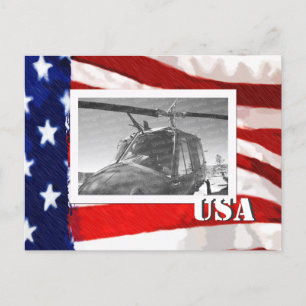 American Flag Foto Frame Postcard Postkarte