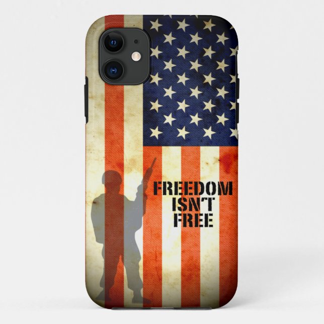 American Flag Freedom is not Free iPhone 5 Case (Rückseite)