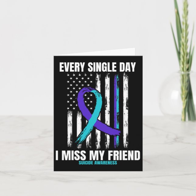 American Flag: Friends Suicide Awareness Preventio Karte (Vorderseite)