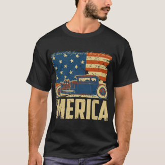 American Flag Frisierte Auto Custom Car Merica 4.  T-Shirt