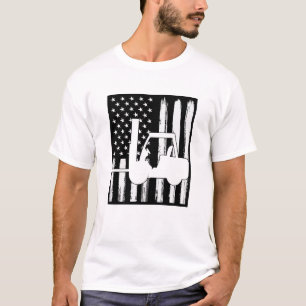 American Flag Gabelstapler Driver for Men Women T-Shirt