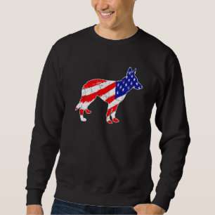 American Flag German Shepherd Patriotic Dog Vater Sweatshirt