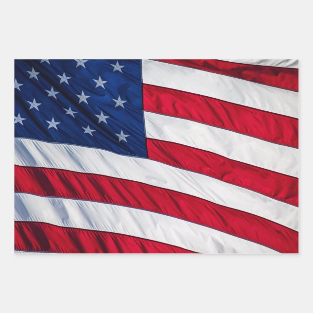 American Flag Geschenkpapier Set (Vorderseite)
