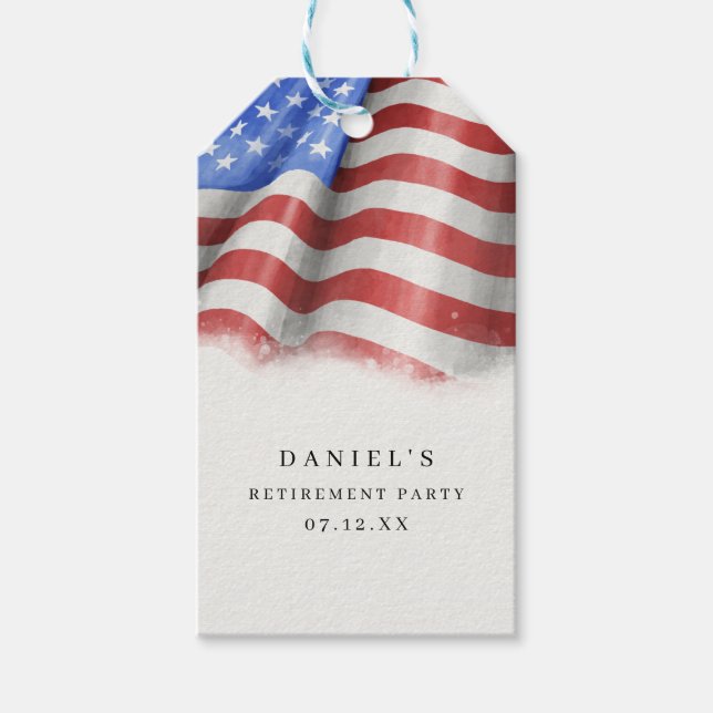 American Flag Gift Label Geschenkanhänger (Vorderseite)