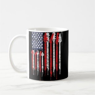 American Flag Gitarre Red White Patriotic Music Lo Kaffeetasse