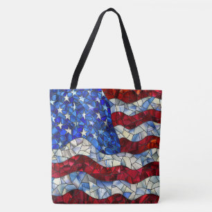 American Flag Glass Toag Tasche