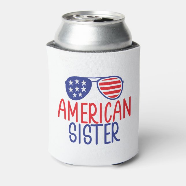 American Flag Glasser Sister Dosenkühler (Kanne Rückseite)
