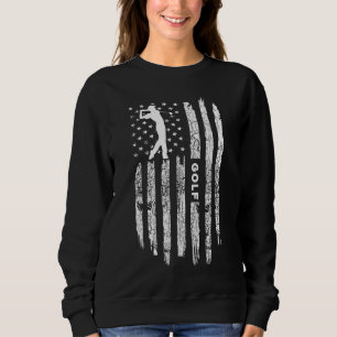 American Flag Golf Closing Golfer Vintag Golf Sweatshirt