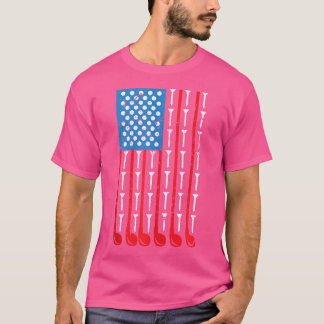 American Flag Golf Club Sports T-Shirt