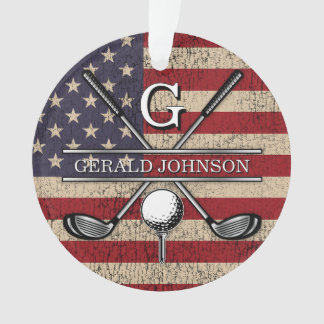 American Flag Golf Monogramme Design