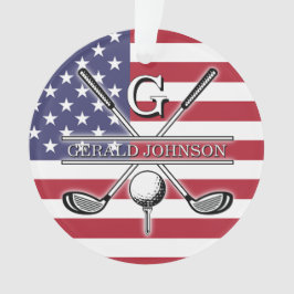 American Flag Golf Monogramme Design