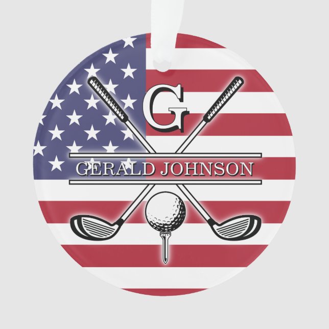 American Flag Golf Monogramme Design (devant)