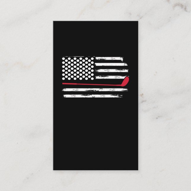 American Flag Golf Player USA 4. Juli Golfer Visitenkarte (Vorderseite)