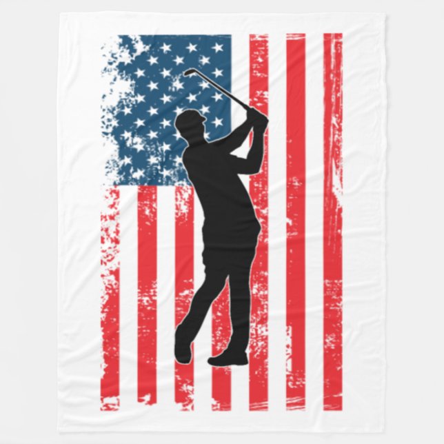American Flag Golf USA Fleecedecke (Vorderseite)