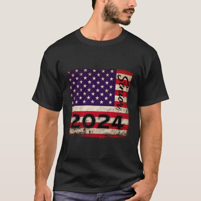 American Flag Graduation Party Ihre Ihm Klasse von T-Shirt (Vorderseite)