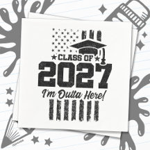 American Flag Graduation Senior Class of 2027