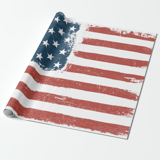 American Flag Grunge Background. Raster version. H Geschenkpapier (Ungerollt)