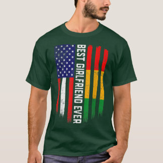 American Flag & Guinea Flag Beste Freundin je T-Shirt