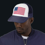 American Flag Hat - USA - Patriotic Truckerkappe<br><div class="desc">USA - USA - Flag - Patriotic - Unabhängigkeitstag - 4. Juli - Anpassbar - Wählen / Fügen Sie Ihren einzigartigen Text / Farbe / Bild - Make Your Special Gift - Neu formatieren und verschieben oder entfernen und hinzufügen / Bild mit Anpassungstool. Sie können Designs auch auf mehr als...</div>