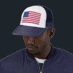 American Flag Hat - USA - Patriotic Truckerkappe<br><div class="desc">USA - USA - Flag - Patriotic - Unabhängigkeitstag - 4. Juli - Anpassbar - Wählen / Fügen Sie Ihren einzigartigen Text / Farbe / Bild - Make Your Special Gift - Neu formatieren und verschieben oder entfernen und hinzufügen / Bild mit Anpassungstool. Sie können Designs auch auf mehr als...</div>