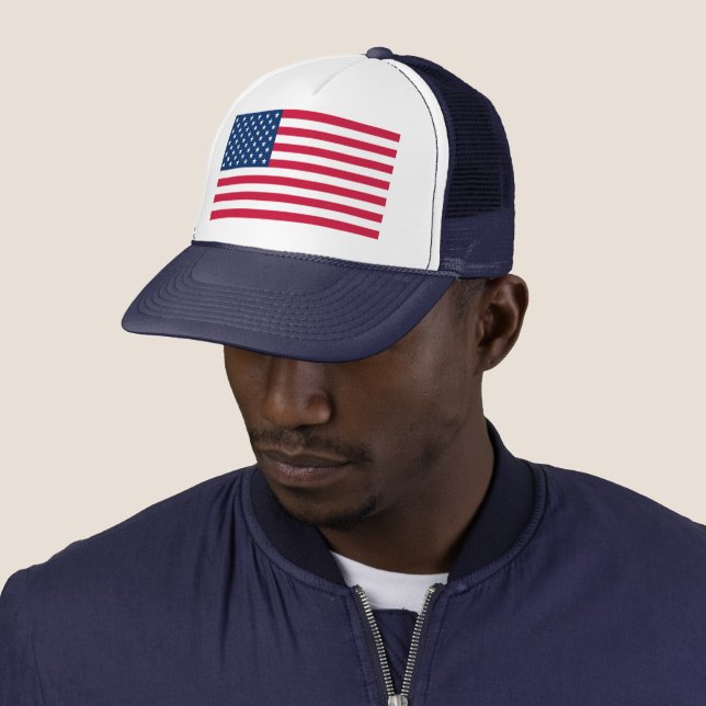 American Flag Hat - USA - Patriotic Truckerkappe (Beispiel)