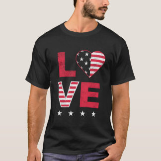 American Flag He Red White Blue 4Th Of July Top