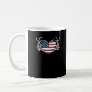 American Flag Heart Angepasst Kaffeetasse