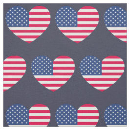 American Flag Heart Patriotic USA Banner Stoff