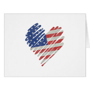 American Flag Heart Red White Blue Niedlich 4. Jul