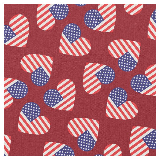 American Flag Herts Patriotic 4. Juli Stoff (Nahaufnahme)