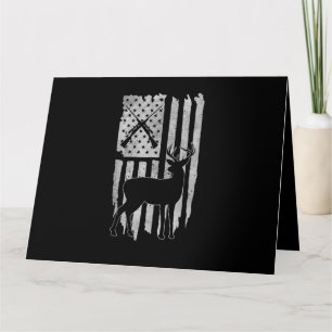 American Flag Hirschjagd Patriotischer Jäger Männe Karte