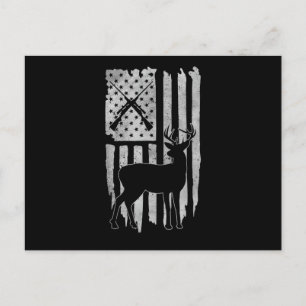 American Flag Hirschjagd Patriotischer Jäger Männe Postkarte